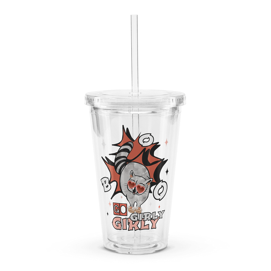 Girly Raccoon Double Wall Tumbler (16 oz) product image (1)