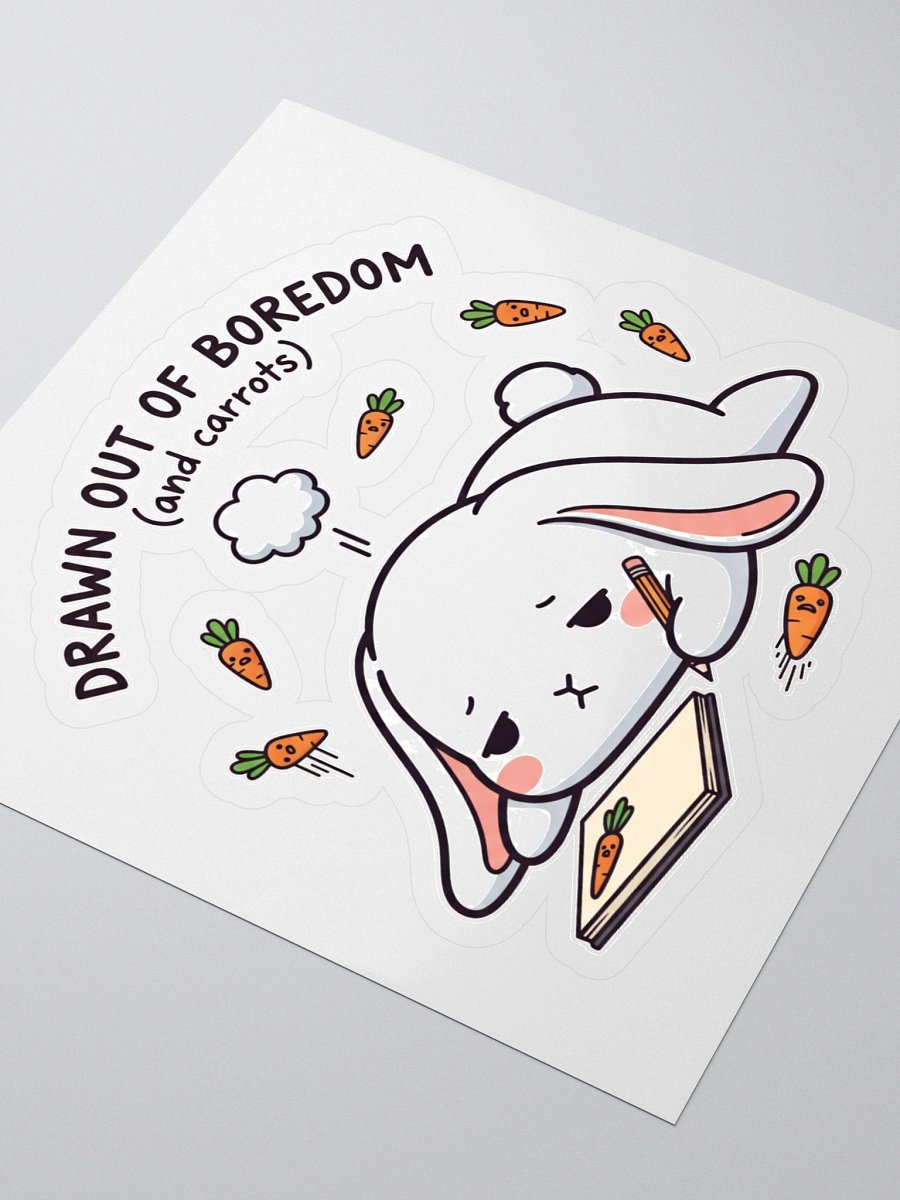 Bored Bunny Artist Kiss Cut Sticker product image (3)