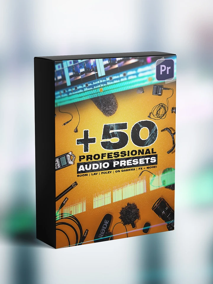 50+ Professional AUDIO Presets - Boom, LAV, On-Camera, FX, & More! Audio Processing For Premiere Pro. product image (1)