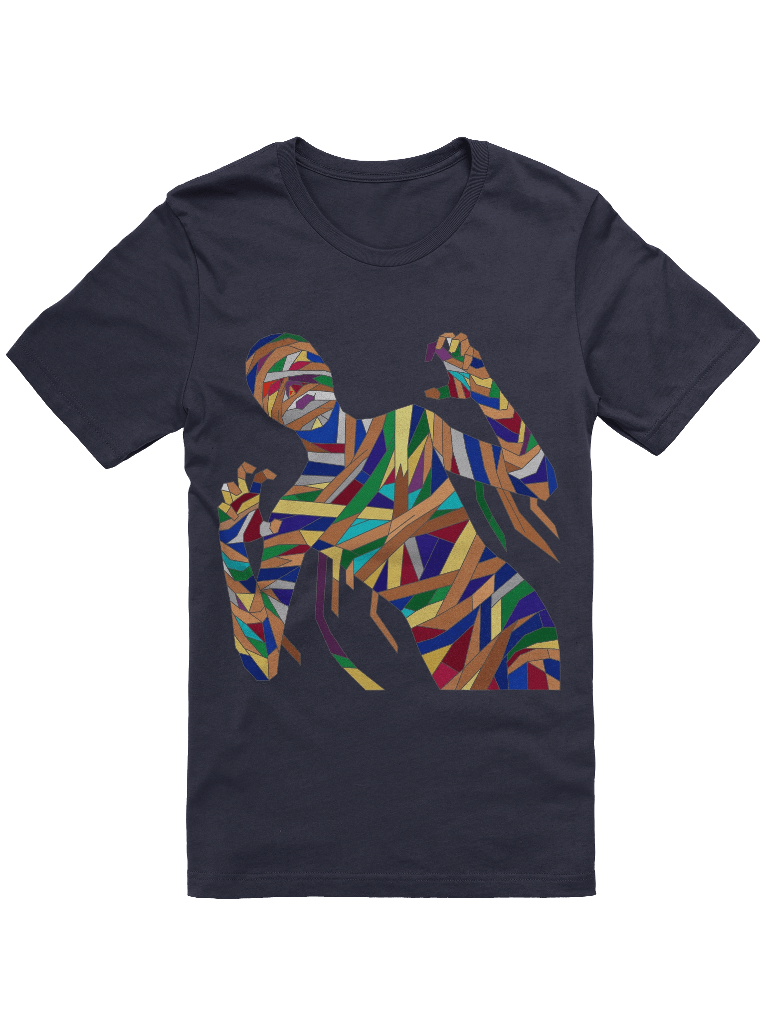 Colorful Geometric Mummy T-Shirt | Abstract Monster Graphic Tee product image (1)