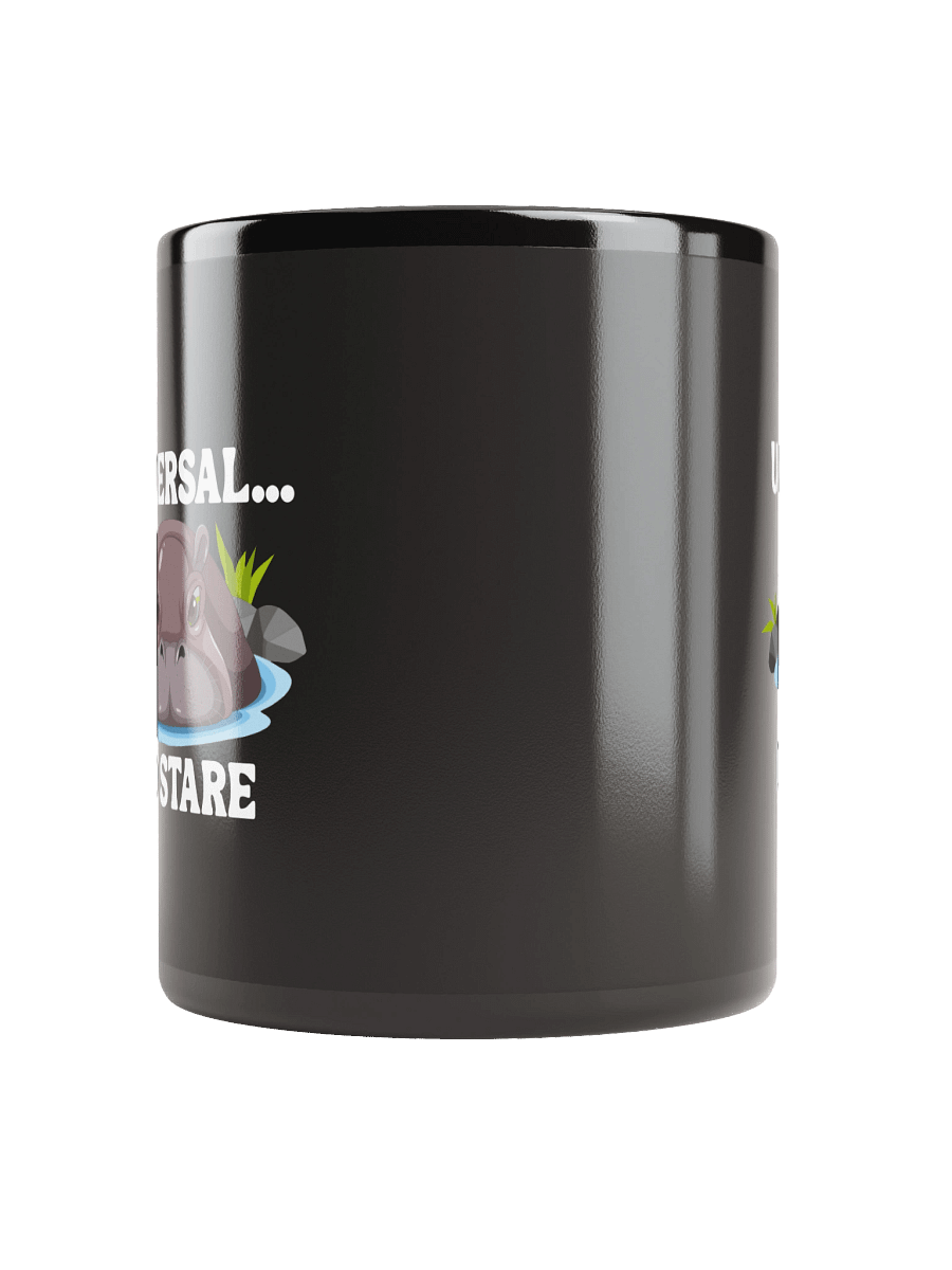 "Universal...Dad Stare" Hippo Limited Black Glossy Mug product image (9)
