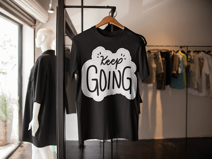 Keep Going Black Unisex T-Shirt product image (2)