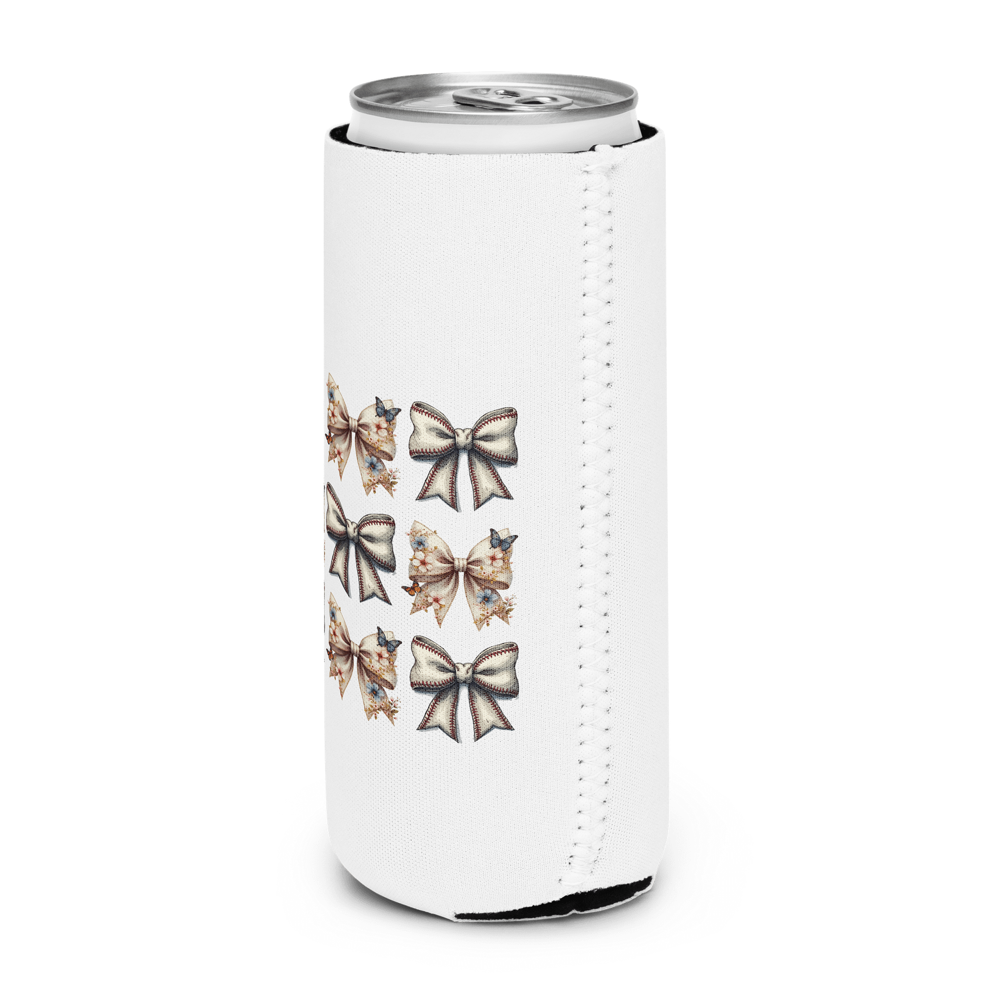 Spring Bows Baseball Butterfly Bliss Can Cooler product image (2)