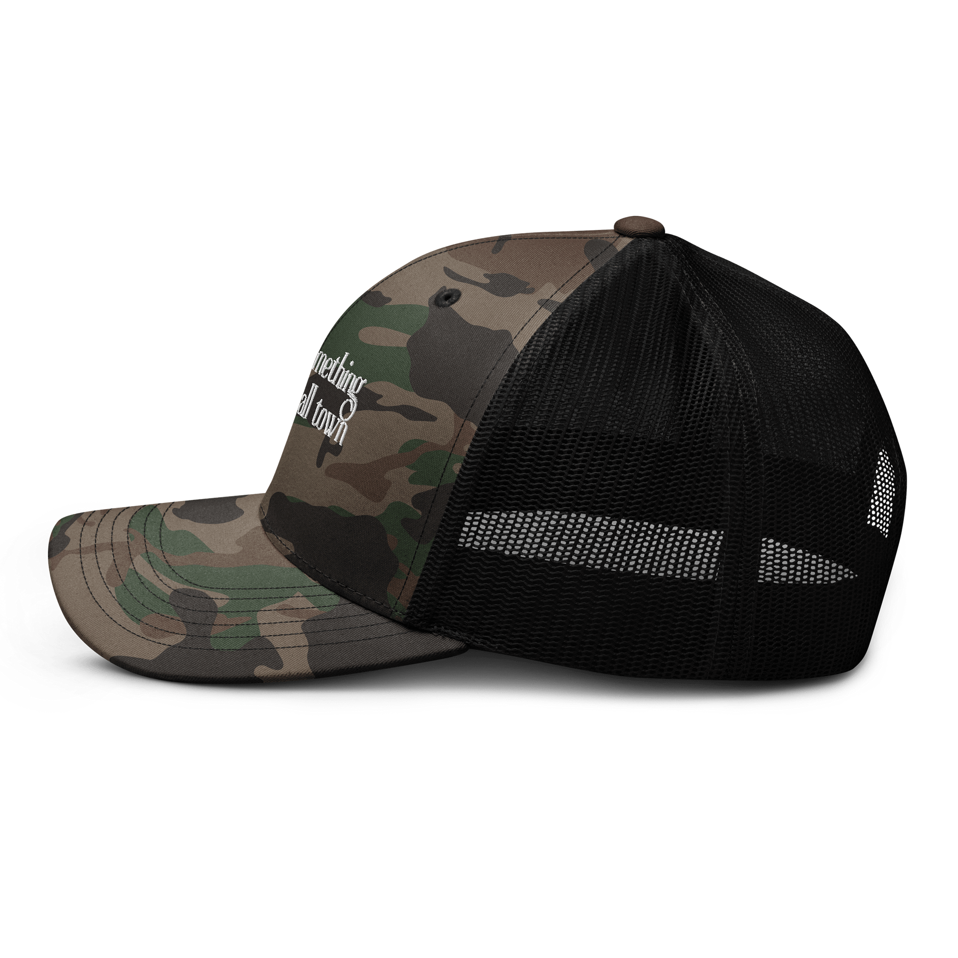 Building Something Big In A Small Town Camouflage Trucker Hat product image (3)