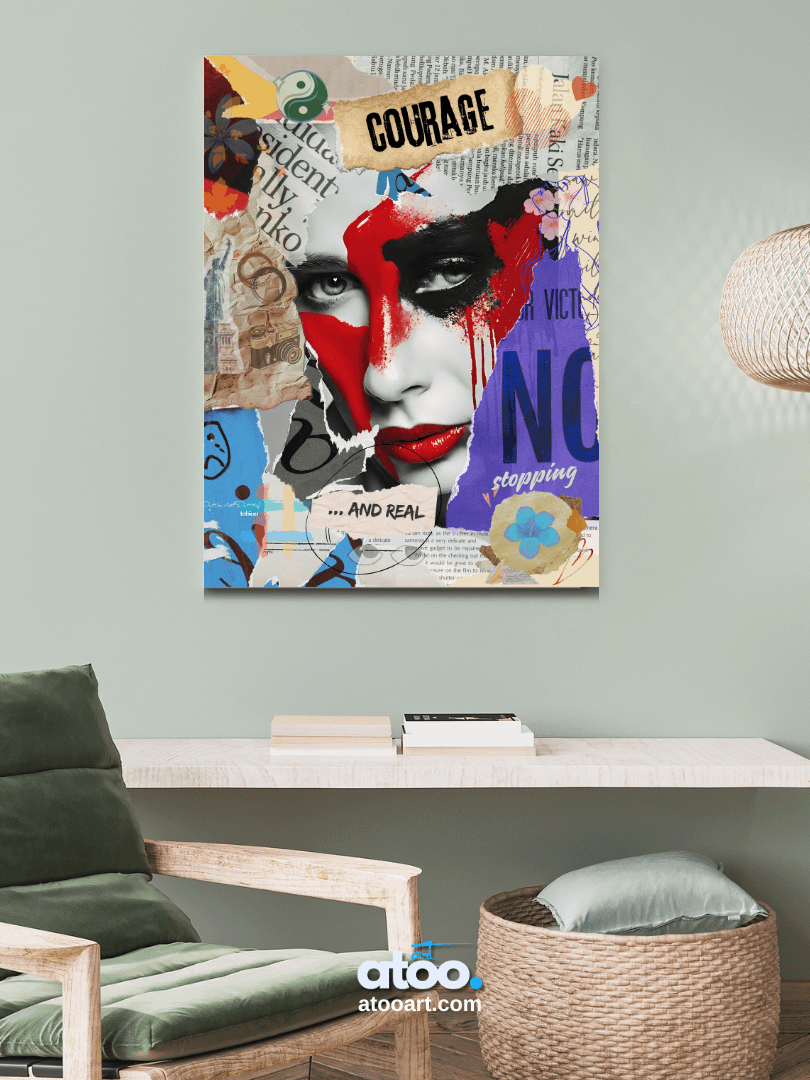 Don't be silent! Don't stop! Red. Collage Wall Art product image (4)