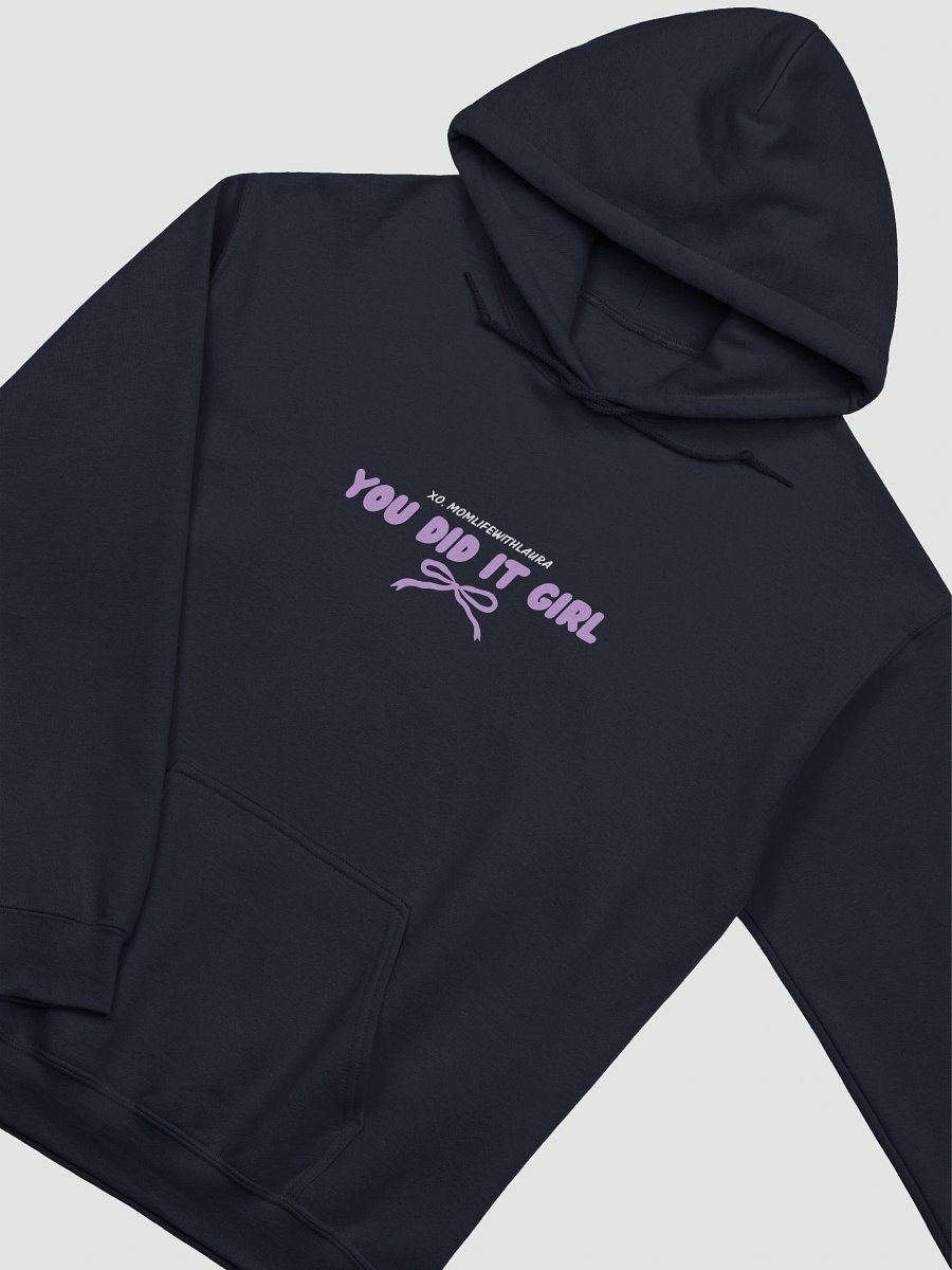 You Did it Girl Bow Hoodie - Lilac/Navy product image (3)