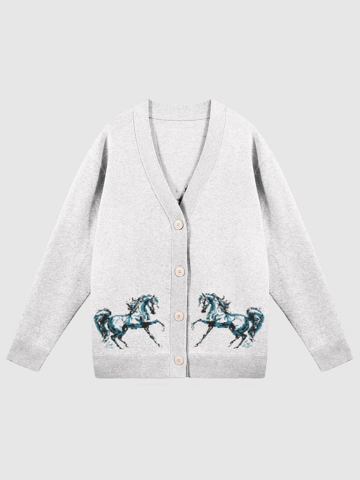 Dancing Horse Biege Knit Cardigan product image (1)