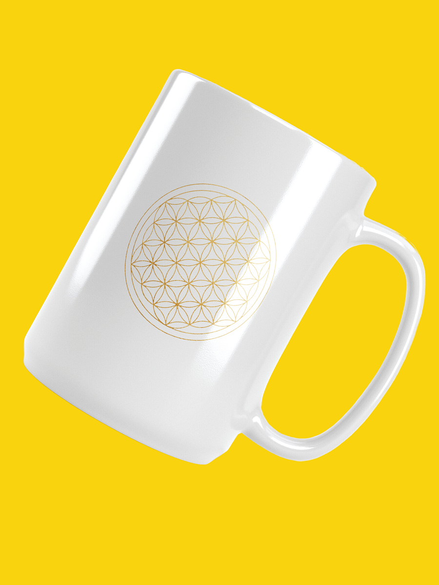 White Glossy Mug | Flower of Life product image (4)