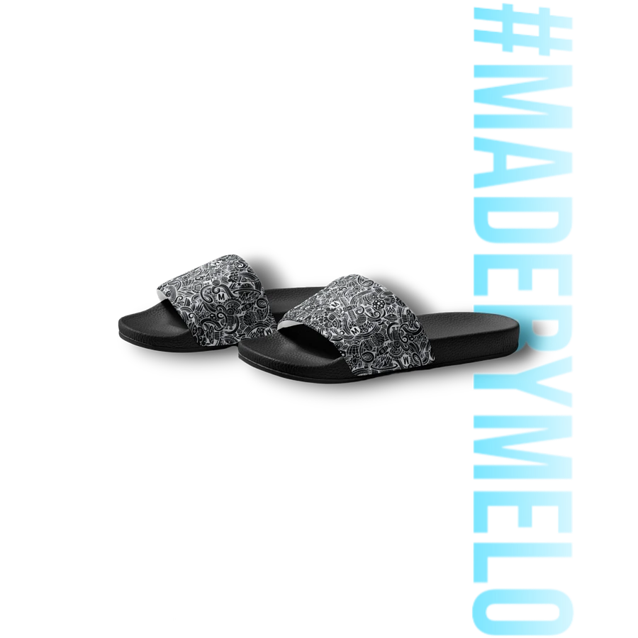 Dark Space Scribble - Men's Slides | #MadeByMELO product image (5)
