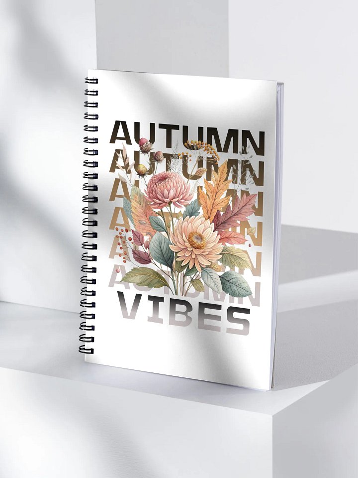 Autumn Vibes Boho Flowers Spiral Notebook product image (1)