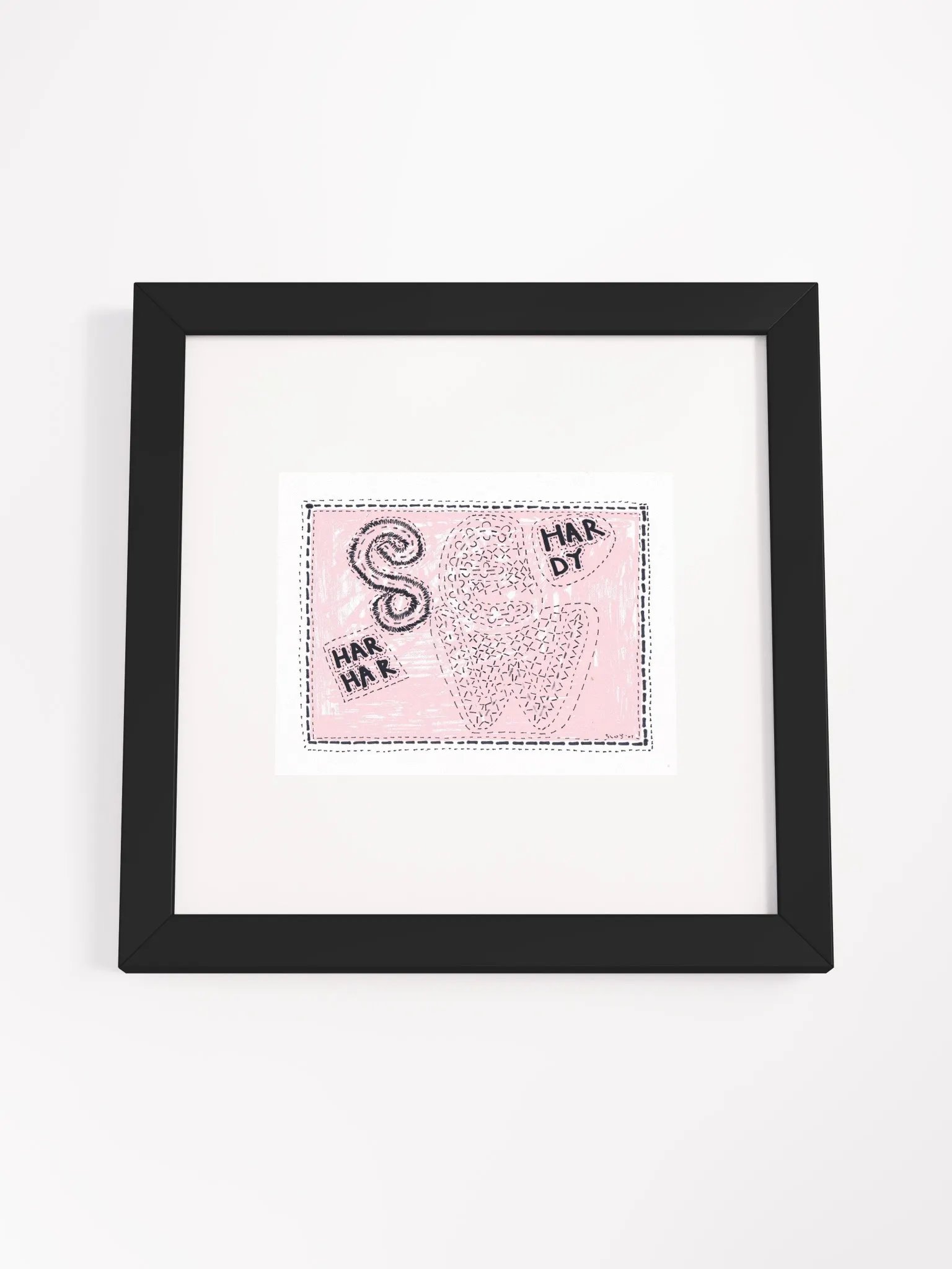 sew hardy har har Panel Card Print Framed product image (1)