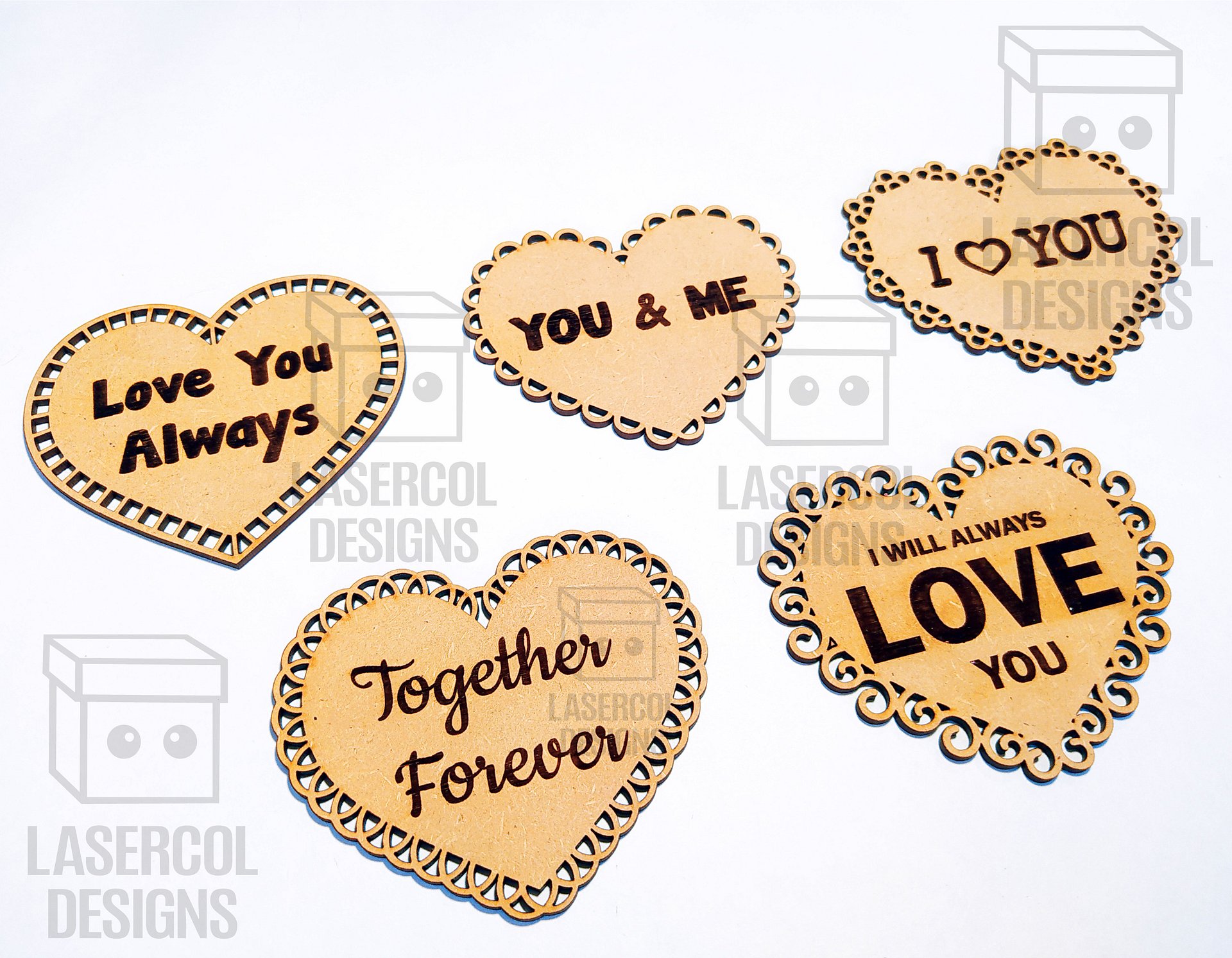 Hearts Cut Outs Set 2 - Laser Cut Files product image (3)