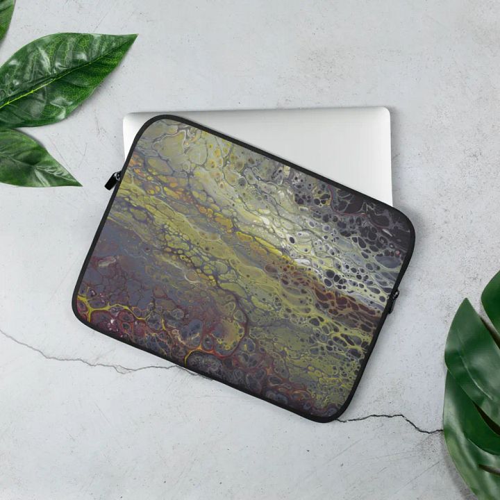 Amphibian - Abstract Acrylic Pour Print, Laptop Sleeve product image (2)