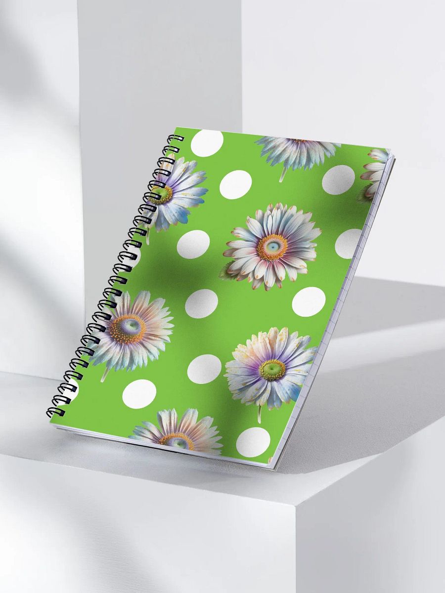 Lime Green Daisy & Dots Notebook product image (3)
