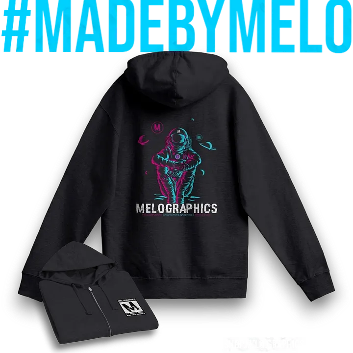 #MeloCrew Vibes: Duotone - Premium Zip Hoodie | #MadeByMELO product image (1)