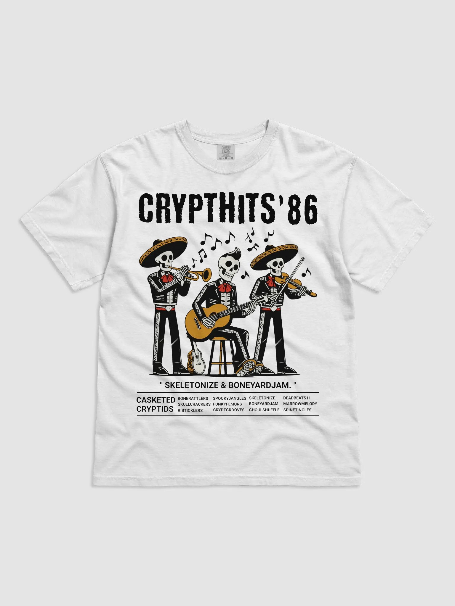 Mariachi Skeleton Trio T-Shirt product image (1)