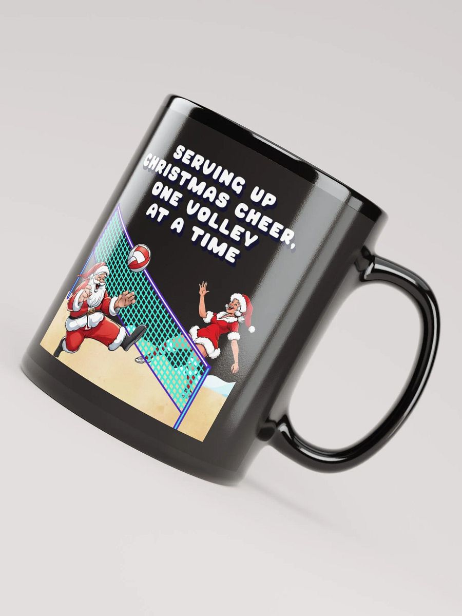 Serving Up Christmas Cheer, One Volley At A Time Black Mug product image (7)