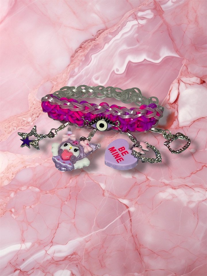 ‘Be Mine’ Angel Evil Eye Elastic Band Bracelet product image (1)