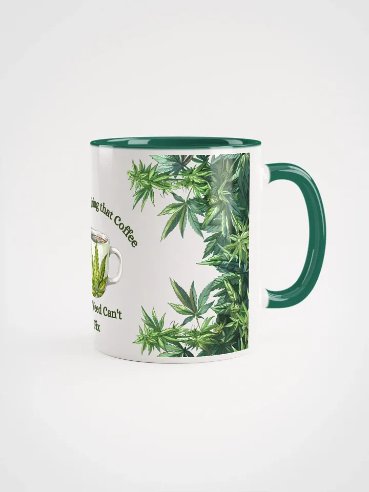 Vibrant Cannabis Leaf and Coffee Lovers Mug product image (2)