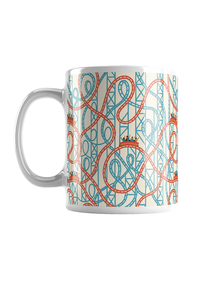 Roller Coaster Coffee Mug – Thrill Ride Theme for Amusement Park Fans product image (1)