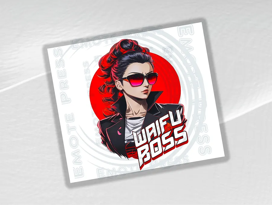 Waifu Boss 20 oz Skinny Stainless Steel Tumbler - Black - v2 product image (2)
