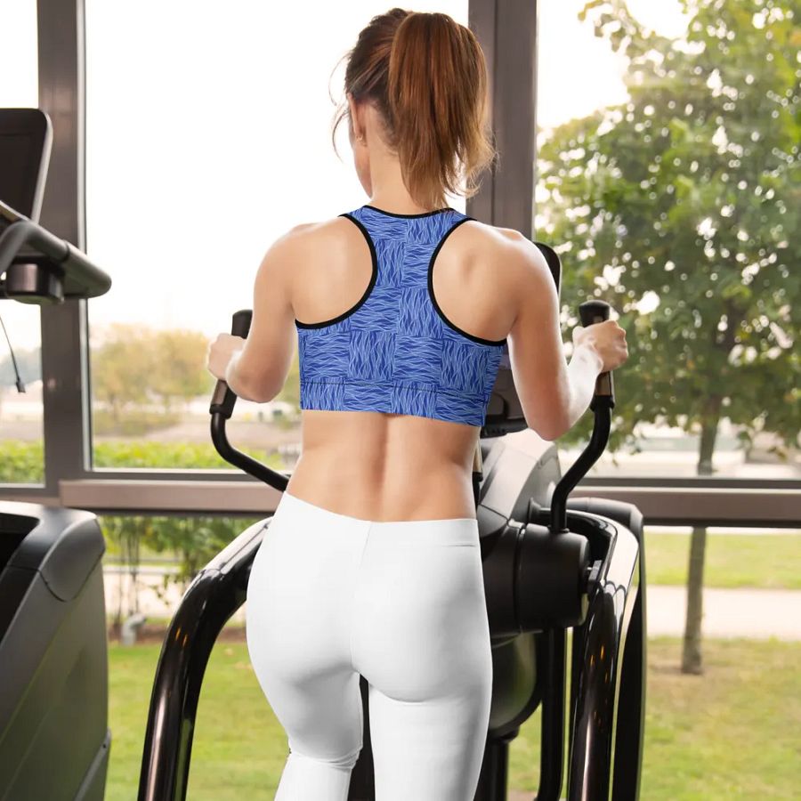Powder Blue All-Over Print Padded Sports Bra product image (6)