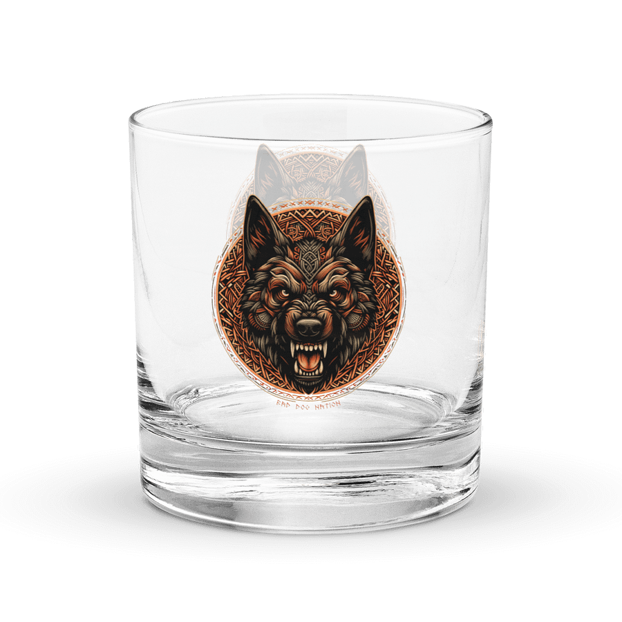 Norse Warrior Dog Whiskey Rocks Glass product image (1)