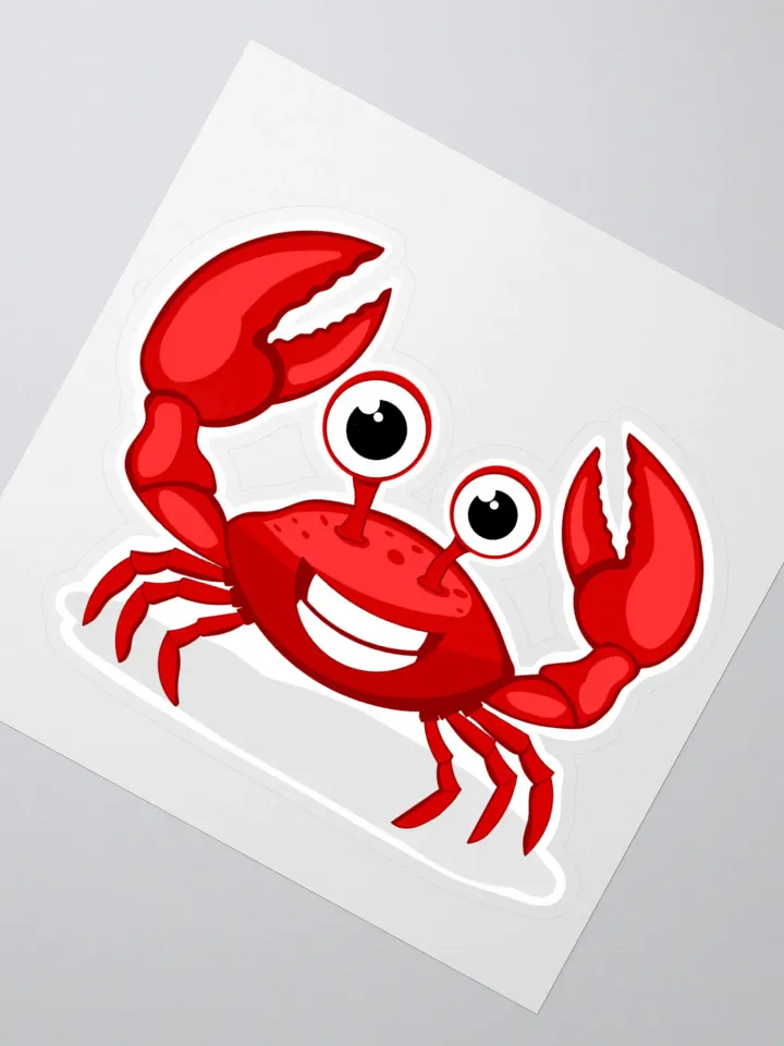 Cheerful Crab Kiss Cut Stickers product image (2)