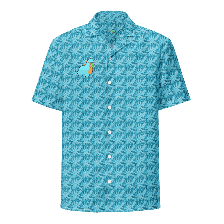 Blue Munch Monstera Hawaiian Shirt product image (1)