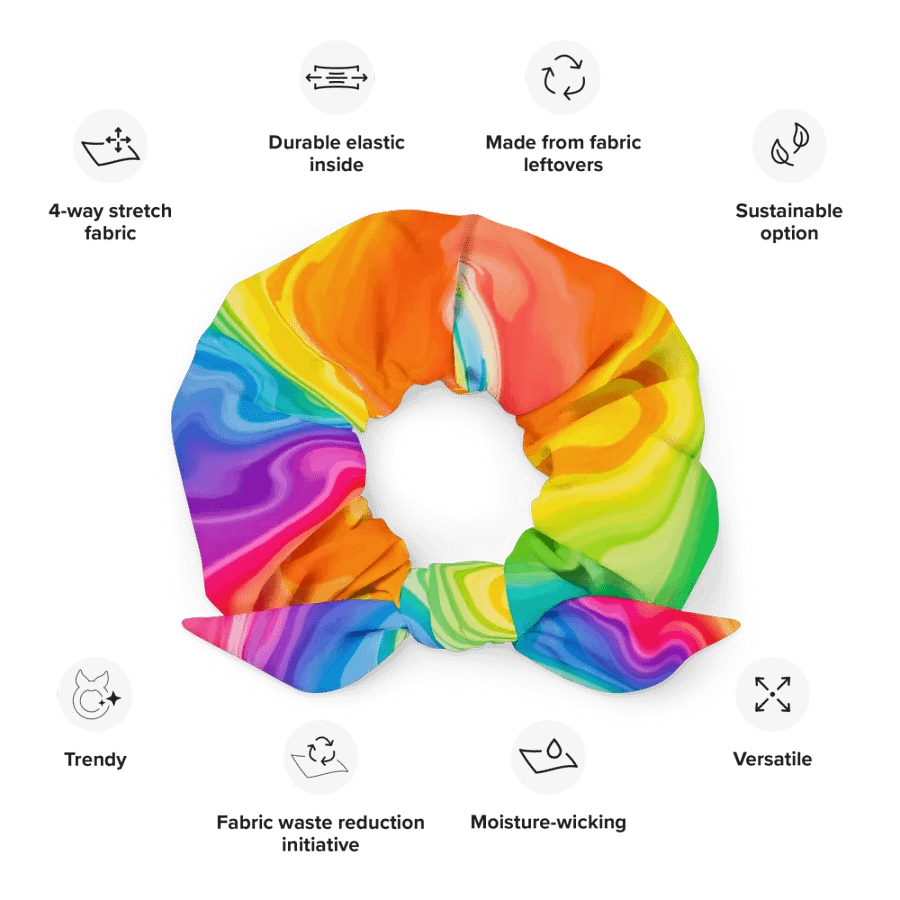 Rainbow Swirl All-Over Scrunchie product image (2)