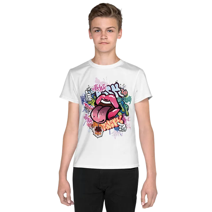 Youth Crew Neck T-Shirt Street Graffiti Graphic All-Over Print product image (1)