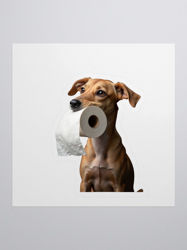 Potcake and toilet paper sticker product image (1)