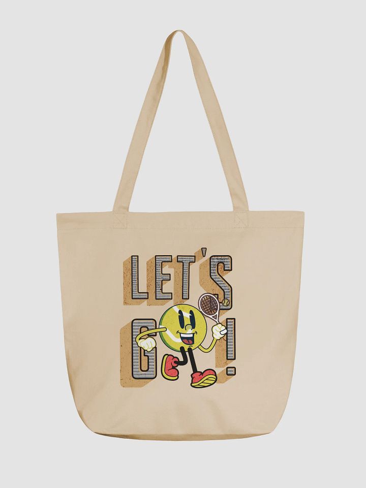 Lets Go Mascot Tennis Ball Motivational Tote Bag product image (5)
