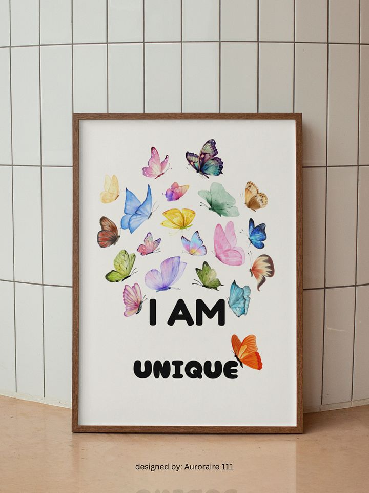 I AM Unique - Printable Wall Art | Digital Poster Download | Multiple Sizes Included product image (1)