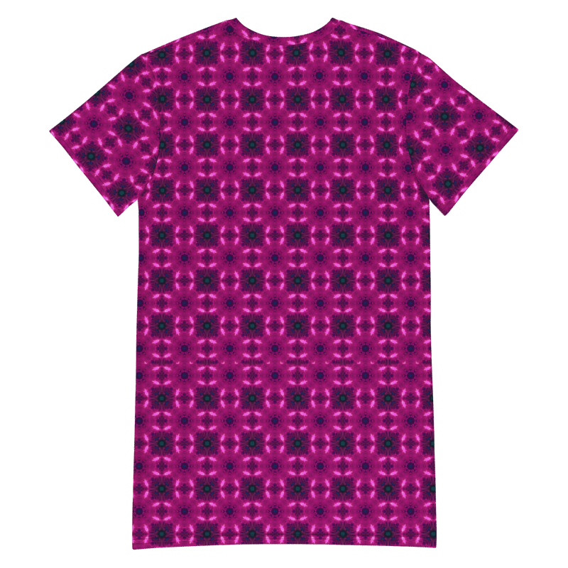 Abstract Shapes in Raspberry Ladies T Shirt Dress product image (11)