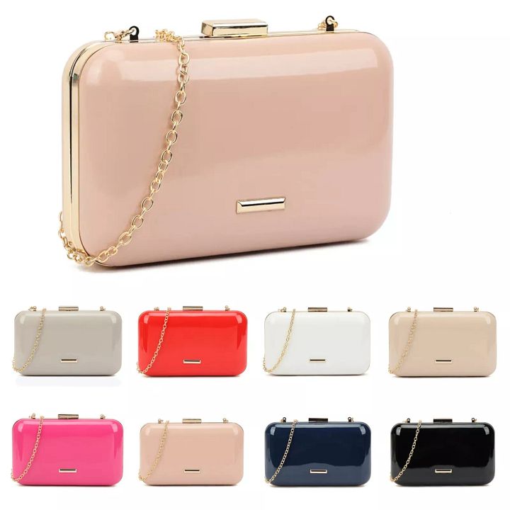 Women Patent Clutch Bag Shoulder Hard Case product image (1)