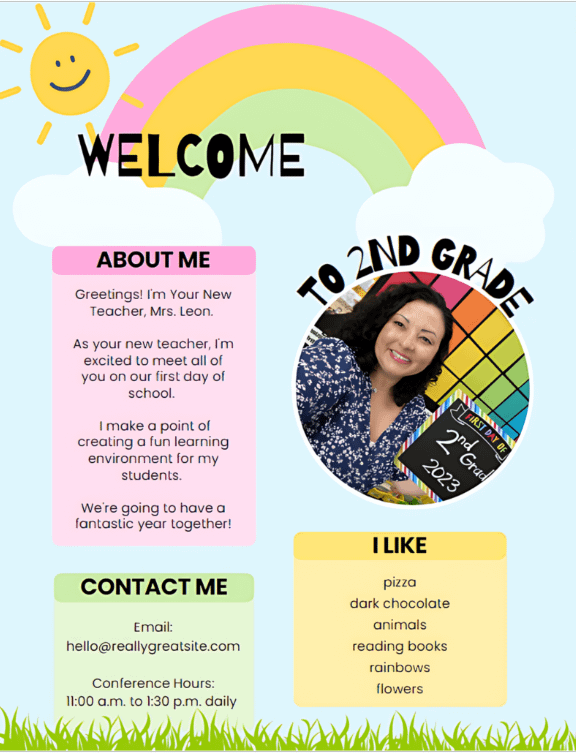 Rainbow Meet The Teacher & Class Newsletter Bundle product image (2)