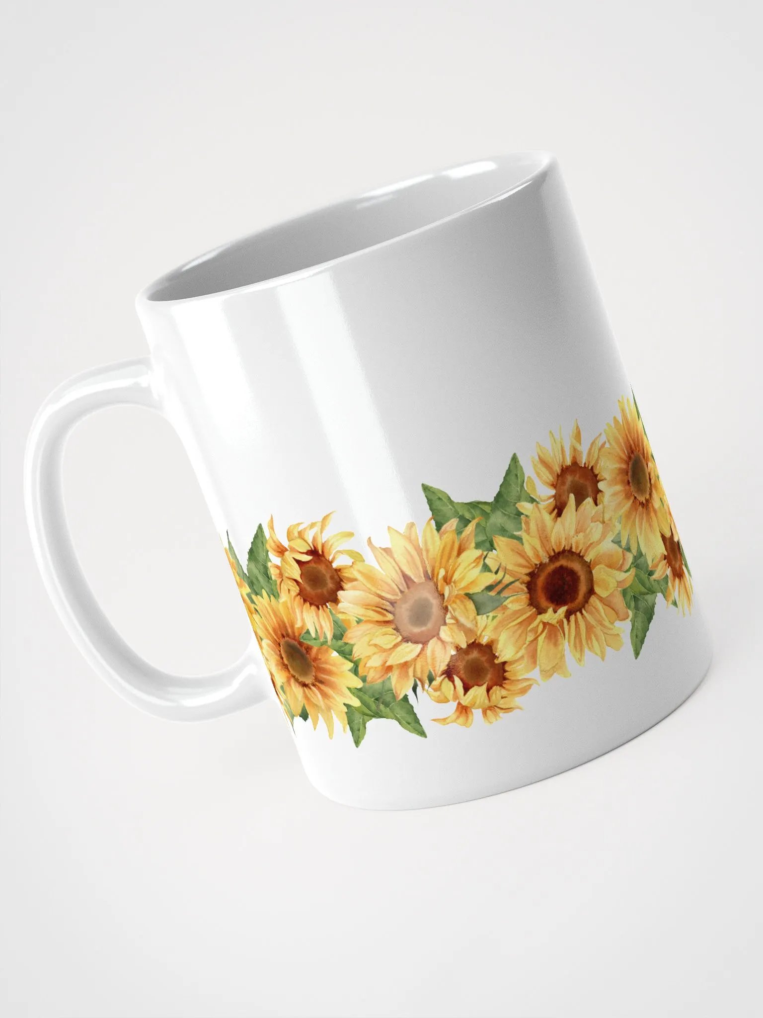 Sunflower All Around White Ceramic Mug product image (5)