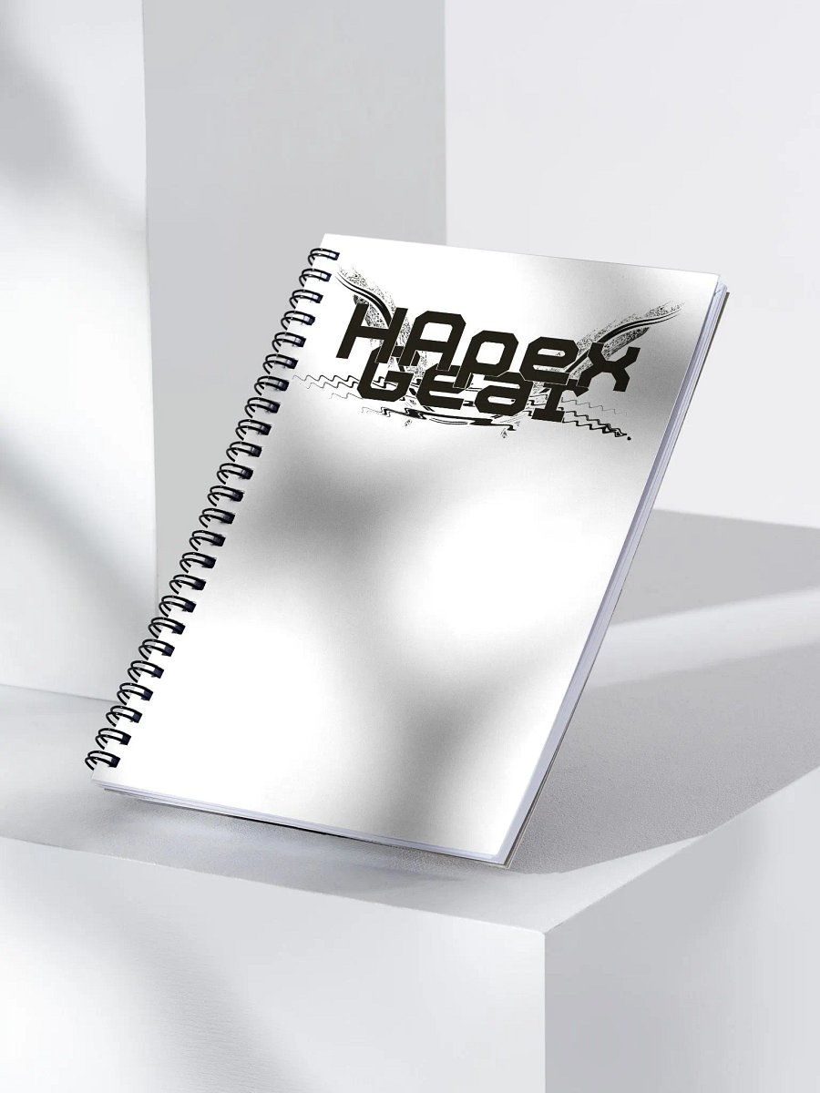 Black HApex Gear Black Logo Spiral Notebook by Allcolor product image (3)
