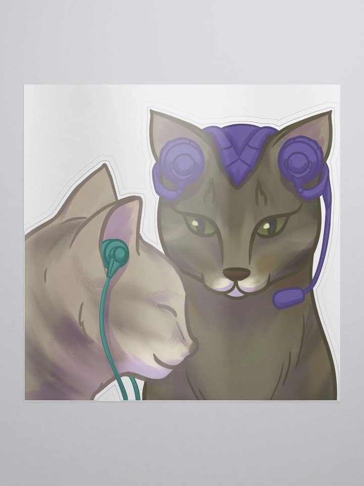 Gamer kitty stickers! product image (1)