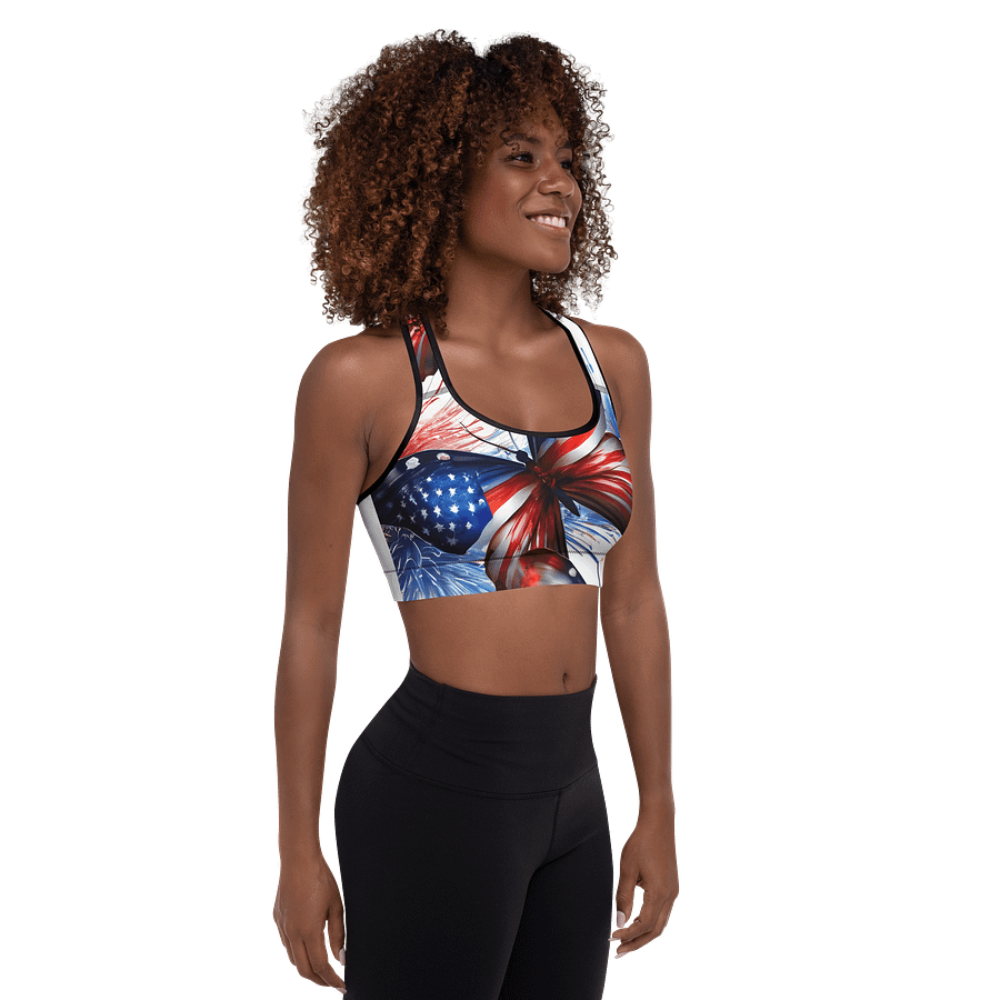 Patriotic Butterfly Sports Bra product image (6)