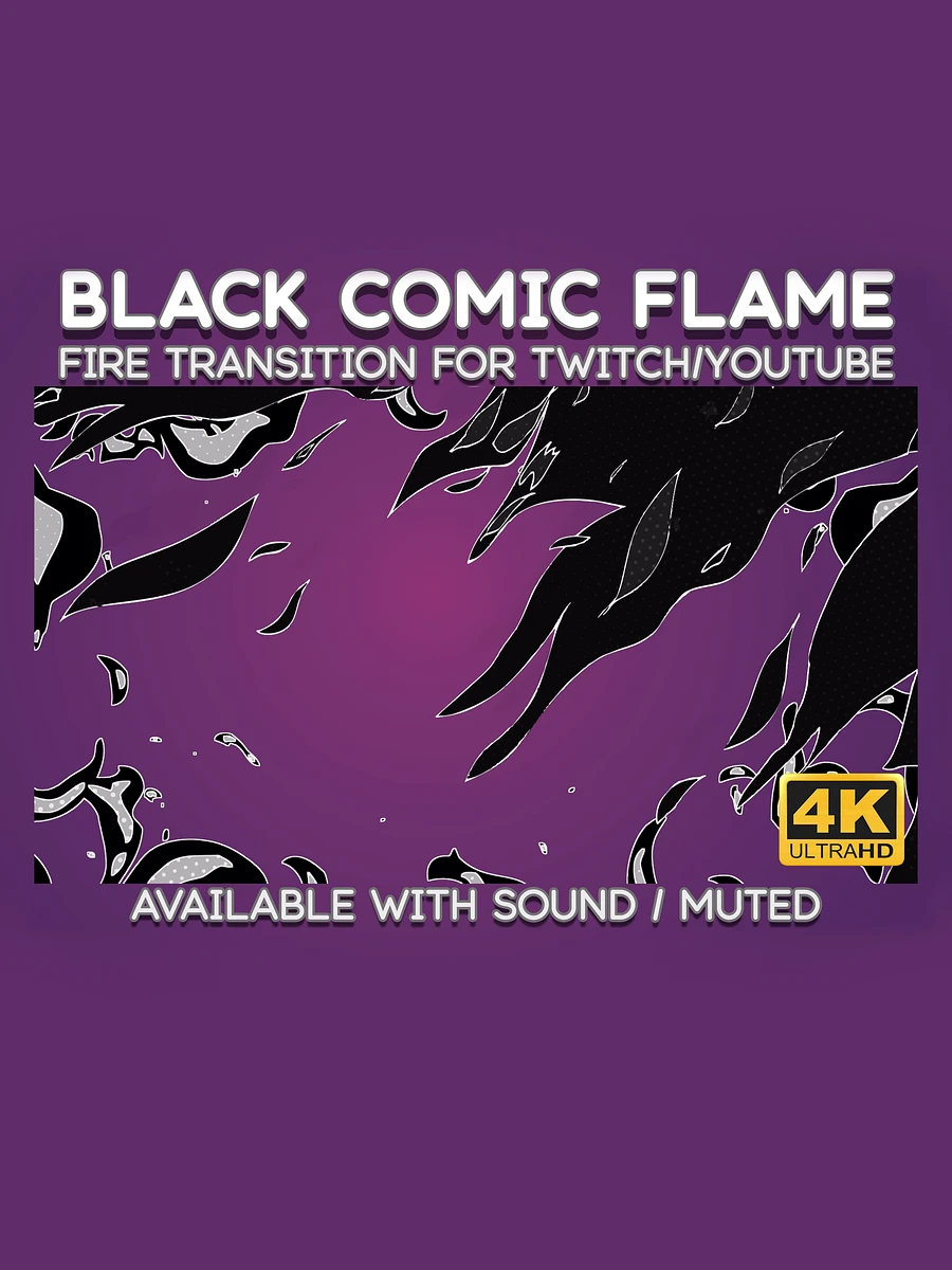 Black Comic Fire Video Transition - Comic Fire Transition for Twitch Stream and YouTube Video product image (3)