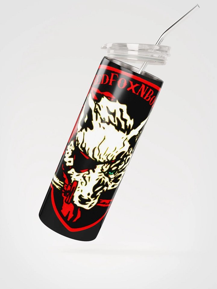 Stainless Steel Tumbler blk/wht Fox Logo product image (3)