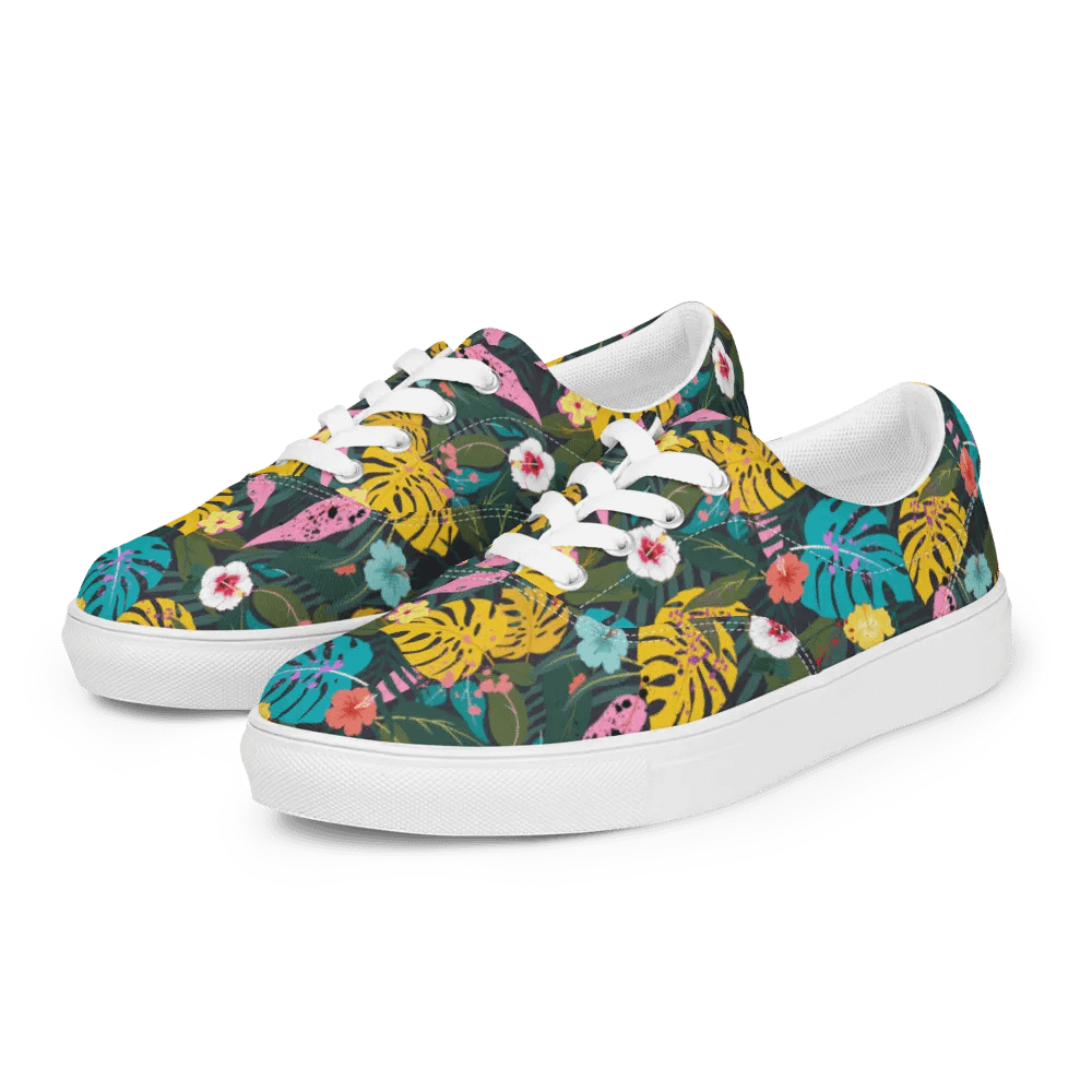 Forest Flora Lace-Up Canvas Shoes product image (6)