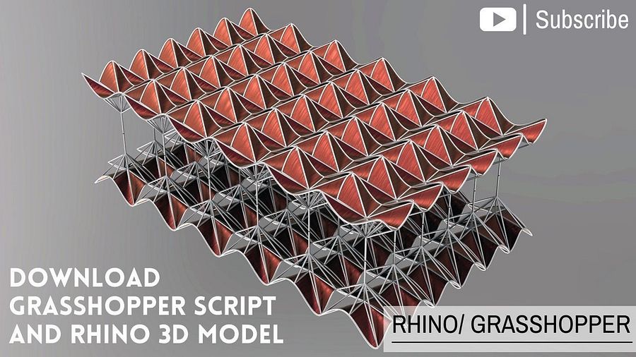 Parametric Tensile Facade Design Grasshopper Rhino Files Download product image (1)