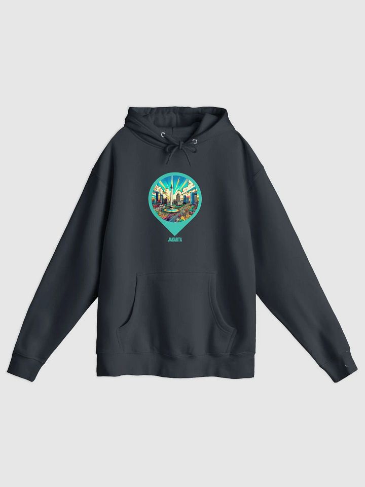 Jakarta Cityscape Pin Hoodie | AI Design Jakarta city product image (2)