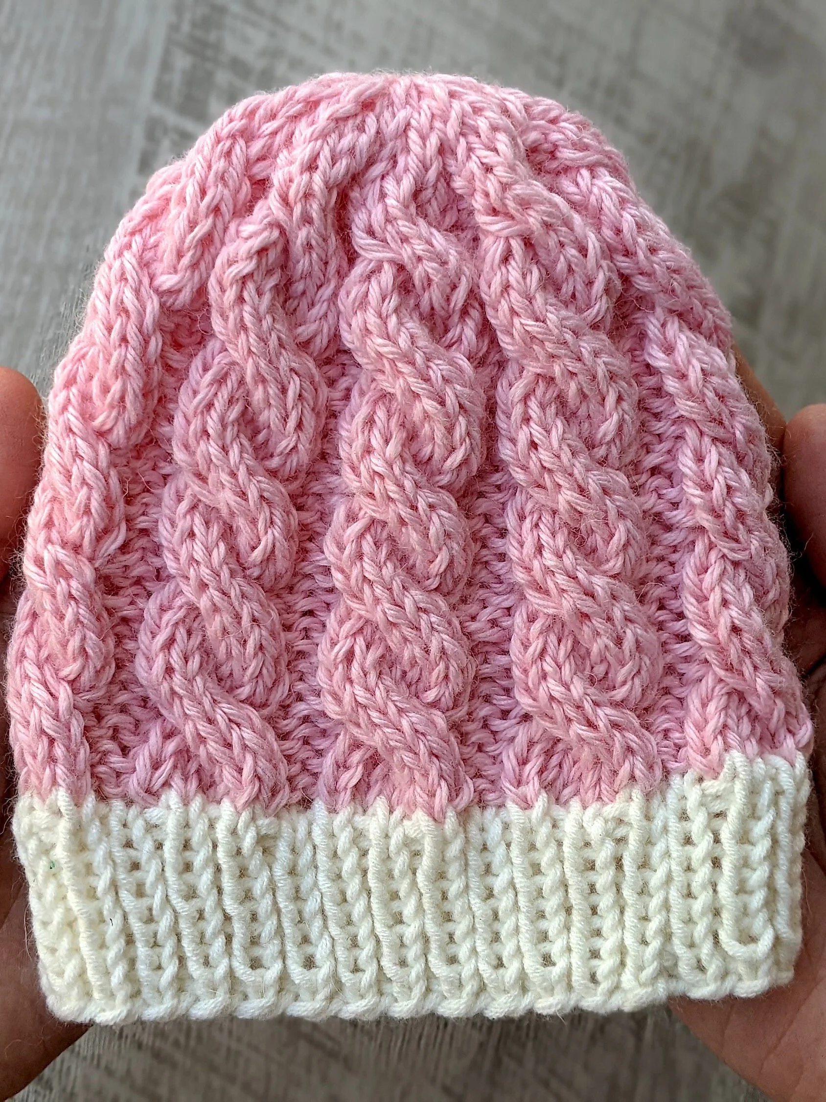 Newborn Cable Knit Beanie Pattern product image (1)