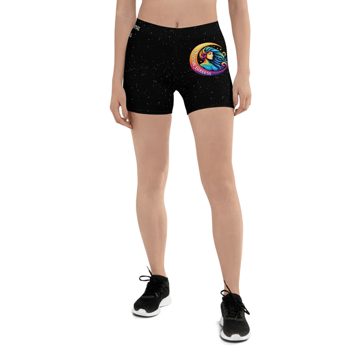Celestial Crescent Moon Bike Shorts product image (1)