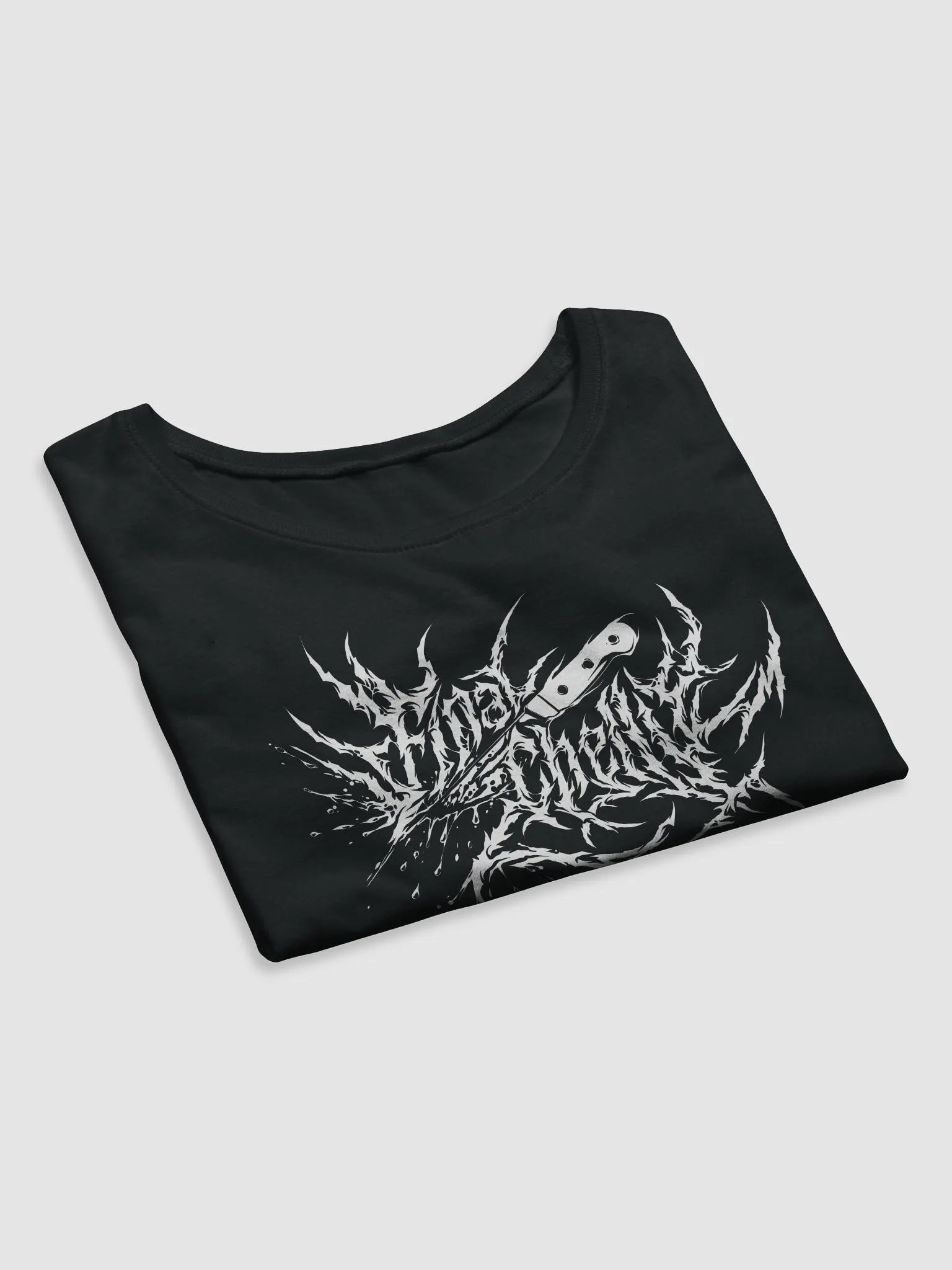 Metal Logo White Womens Printed Crop Top product image (4)