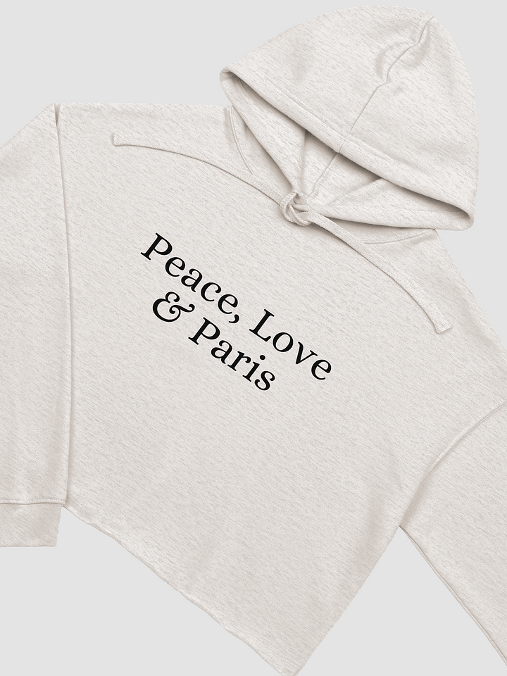 Peace, Love and Paris Cropped Hoodie product image (2)